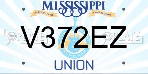 V372EZ Mississippi License Plate