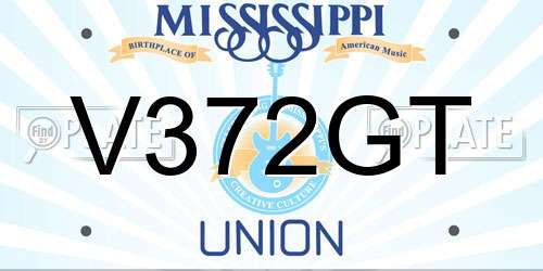 V372GT Mississippi License Plate