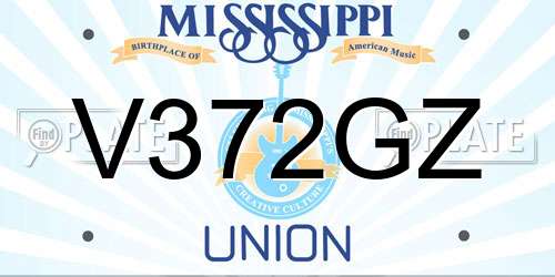 V372GZ Mississippi License Plate