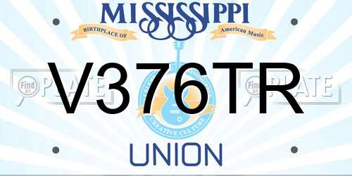 V376TR Mississippi License Plate