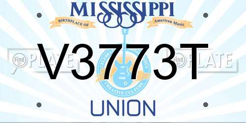 V3773T Mississippi License Plate