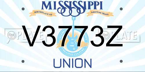 V3773Z Mississippi License Plate