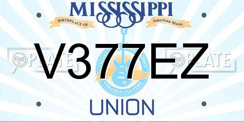 V377EZ Mississippi License Plate