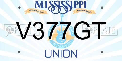 V377GT Mississippi License Plate