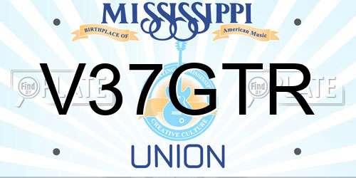 V37GTR Mississippi License Plate