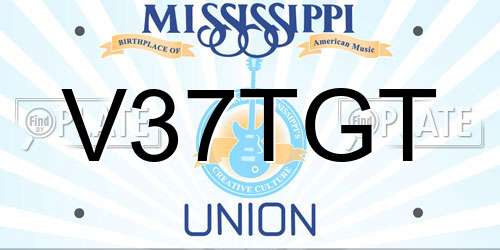 V37TGT Mississippi License Plate