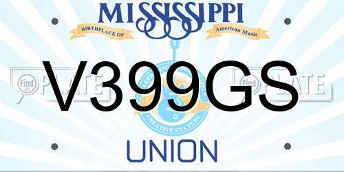 V399GS Mississippi License Plate