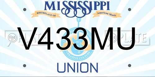 V433MU Mississippi License Plate