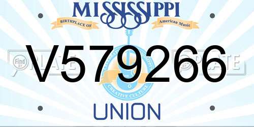 V579266 Mississippi License Plate