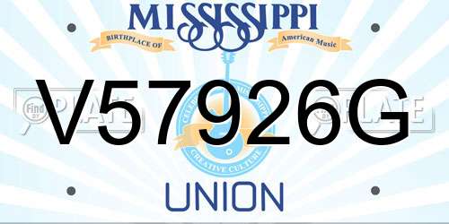 V57926G Mississippi License Plate
