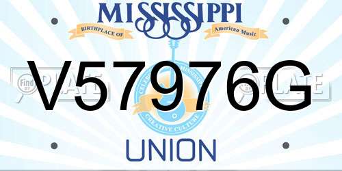 V57976G Mississippi License Plate