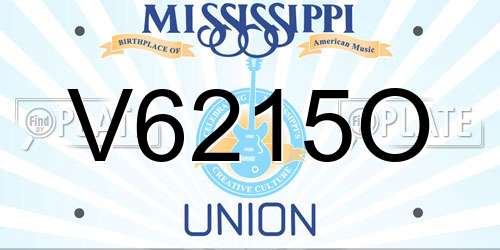 V6215O Mississippi License Plate