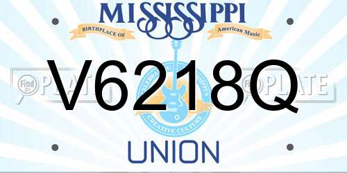 V6218Q Mississippi License Plate