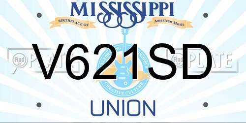 V621SD Mississippi License Plate