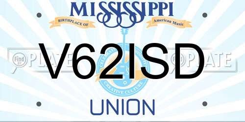 V62ISD Mississippi License Plate