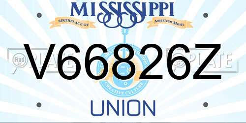 V66826Z Mississippi License Plate