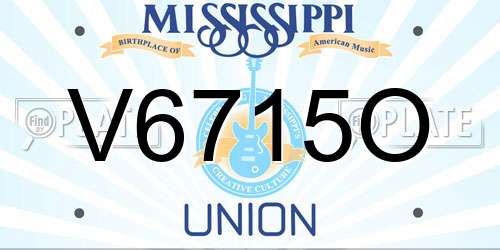 V6715O Mississippi License Plate