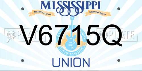 V6715Q Mississippi License Plate