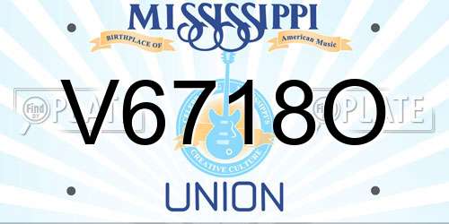 V6718O Mississippi License Plate