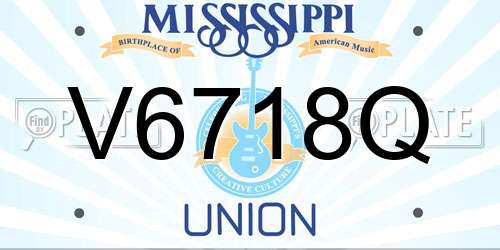 V6718Q Mississippi License Plate