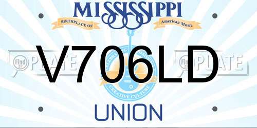 V706LD Mississippi License Plate