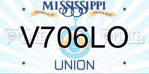 V706LO Mississippi License Plate