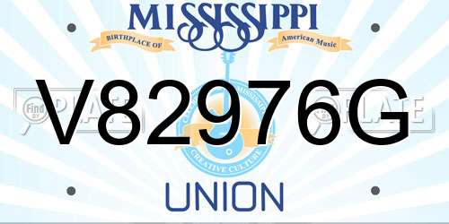 V82976G Mississippi License Plate