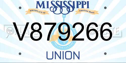 V879266 Mississippi License Plate