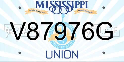V87976G Mississippi License Plate