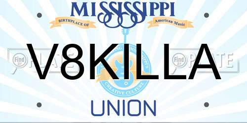 V8KILLA Mississippi License Plate