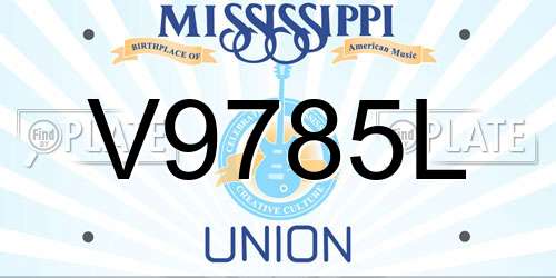 V9785L Mississippi License Plate