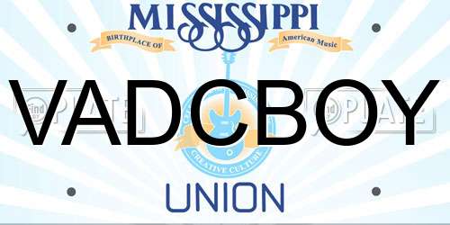 VADCBOY Mississippi License Plate