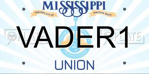 VADER1 Mississippi License Plate