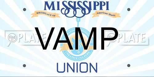 VAMP Mississippi License Plate