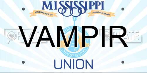 VAMPIR Mississippi License Plate