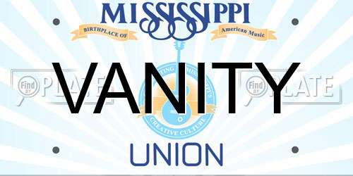 VANITY Mississippi License Plate