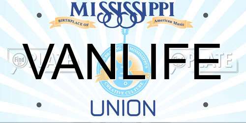 VANLIFE Mississippi License Plate