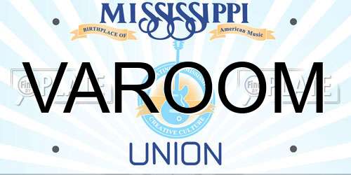 VAROOM Mississippi License Plate