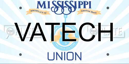 VATECH Mississippi License Plate