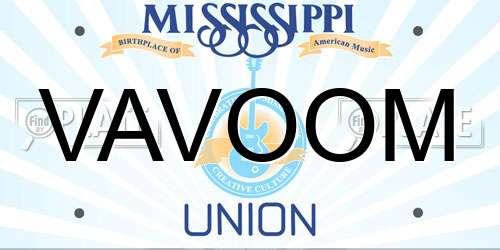 VAVOOM Mississippi License Plate