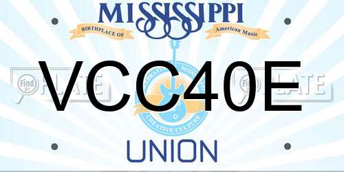 VCC40E Mississippi License Plate