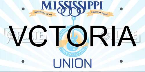 VCTORIA Mississippi License Plate