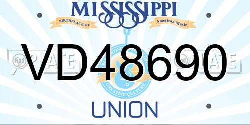 VD48690 Mississippi License Plate