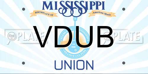 VDUB Mississippi License Plate