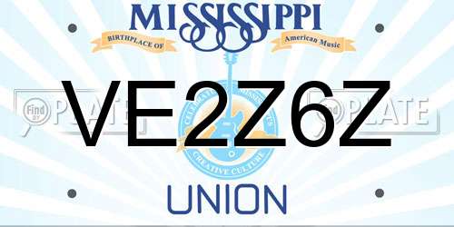 VE2Z6Z Mississippi License Plate