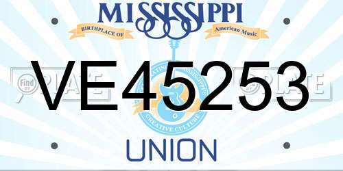 VE45253 Mississippi License Plate
