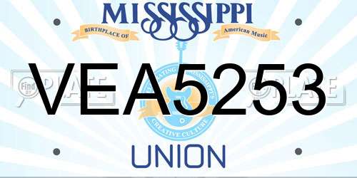 VEA5253 Mississippi License Plate
