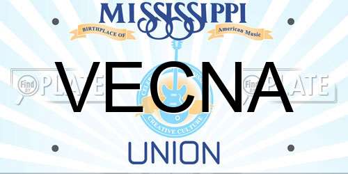 VECNA Mississippi License Plate