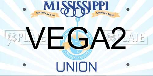 VEGA2 Mississippi License Plate