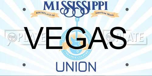 VEGAS Mississippi License Plate